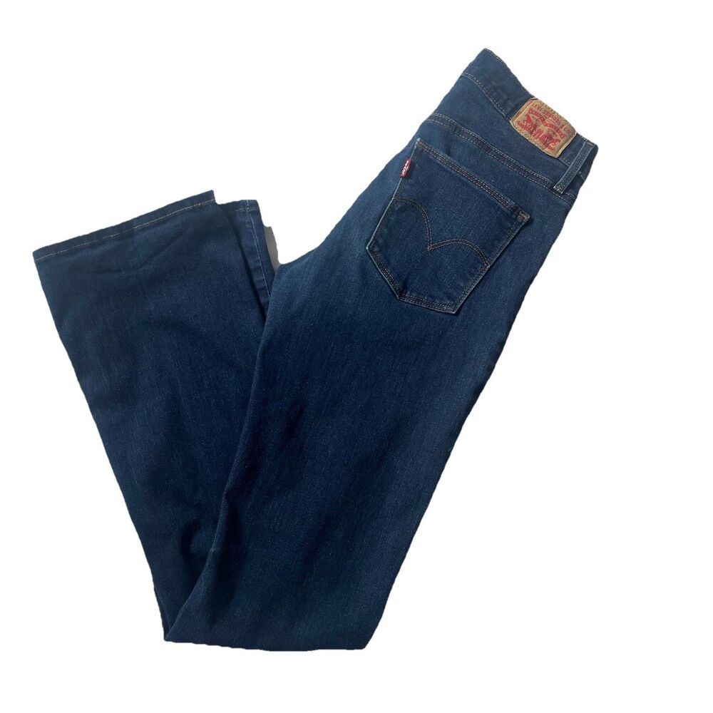 Levi's Women's Bootcut Jeans Slimming Boot Size 29 X 32 31 Dark Wash Stretch EUC